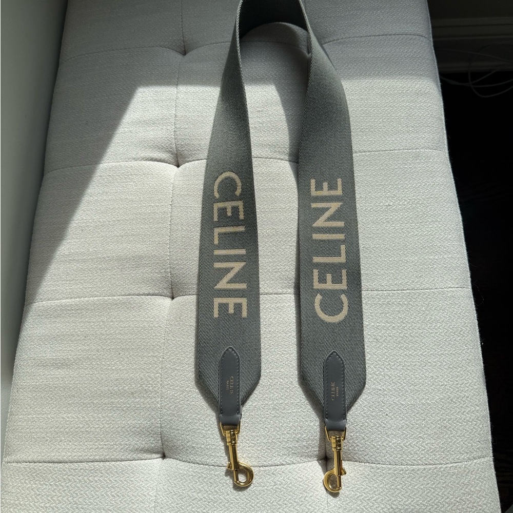 Celine grey wool crossbody strap